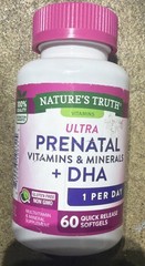 Nature’s Truth Ultra Prenatal Multivitamin + DHA ; 60 Softgels Exp 06/2027