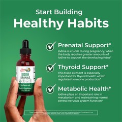 Iodine Liquid Drops | Potassium Iodide | 1 Year Supply | 450 Servings | Thyro…
