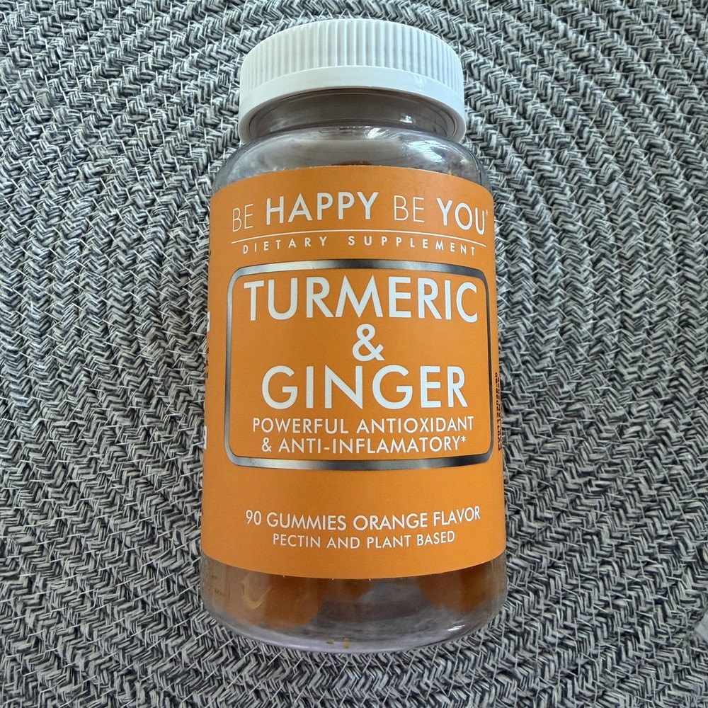 Be Happy Be You “Turmeric & Ginger” Antioxidant Anti-Inflammatory 90 Gummies