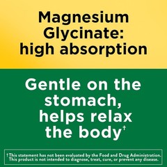 Nature Made Magnesium Glycinate 200 mg per serving, Magnesium Supplement for