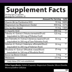 Angry Supplements Monster Test Test Booster Capsules 120ct + Monster PM Sleep