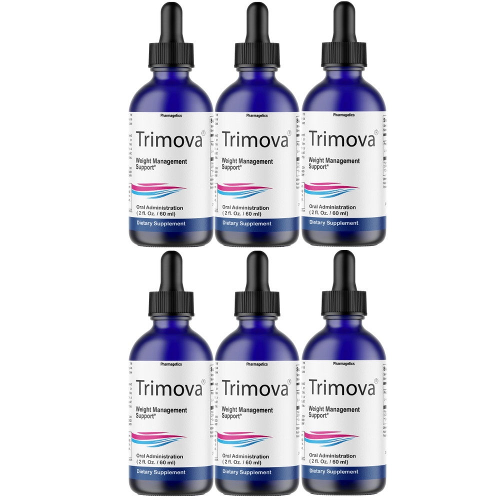 Trimova- Weight Management Support Drops, Fat Burning Liquid- 6 Bottles