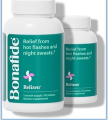 RELIZEN BONAFIDE Relief From Hot Flashes And Night Sweats 1 Month Supply NEW