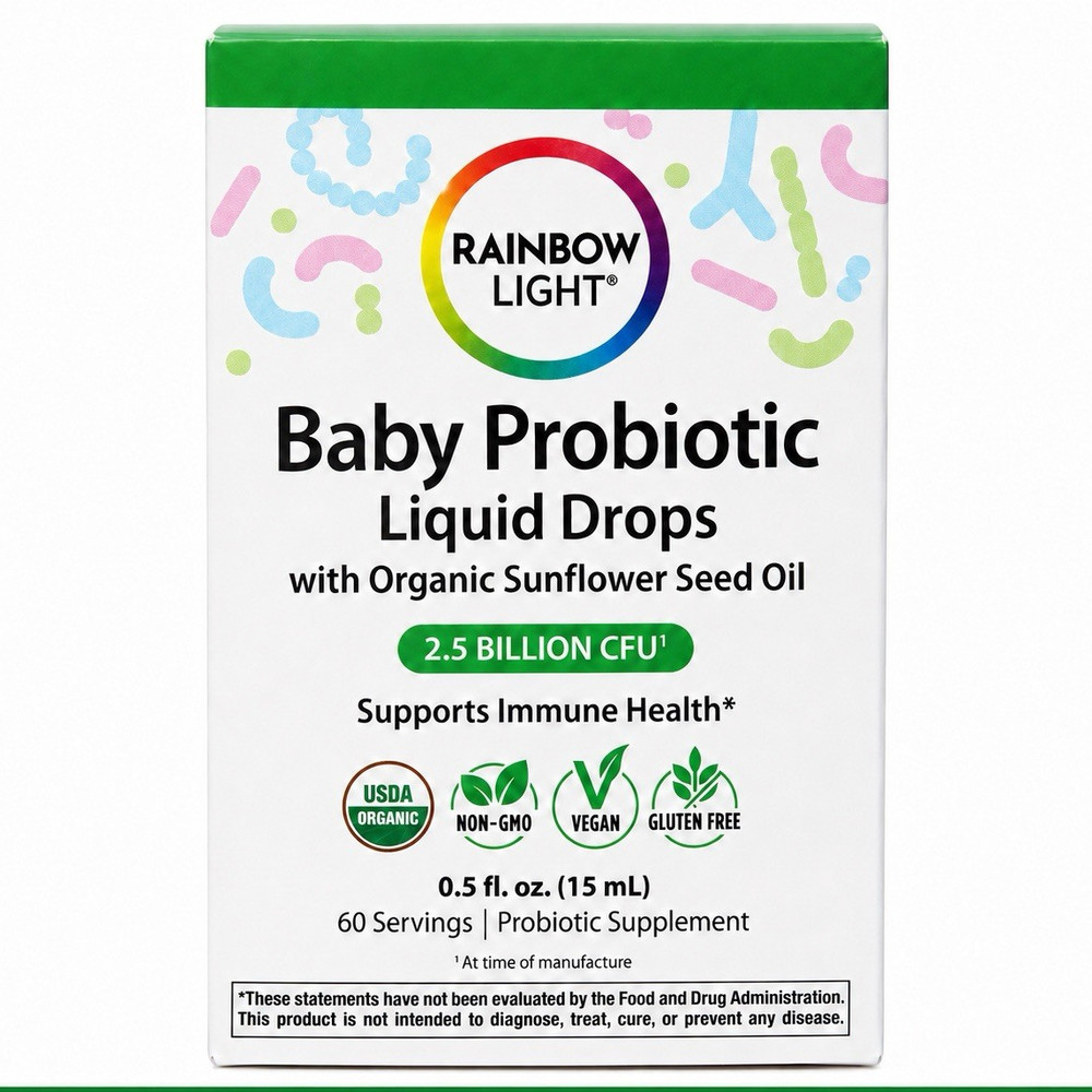Rainbow Light Baby Probiotic Liquid Drops LGG 2.5B CFU 0.5 fl oz