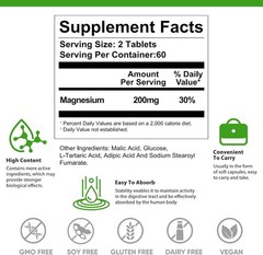H2 Molecular Hydrogen Water Tablets with Magnesium 120 Tablets Fast-Dissolving