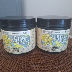 2 x Earth Fed Muscle Stammpede Lemonade Pre Workout Drink Powder 6/2026 Energy