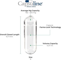 Capsuline Size 000 Gelatin Empty Capsules, 5000 Count, Empty Gel Pill Capsules