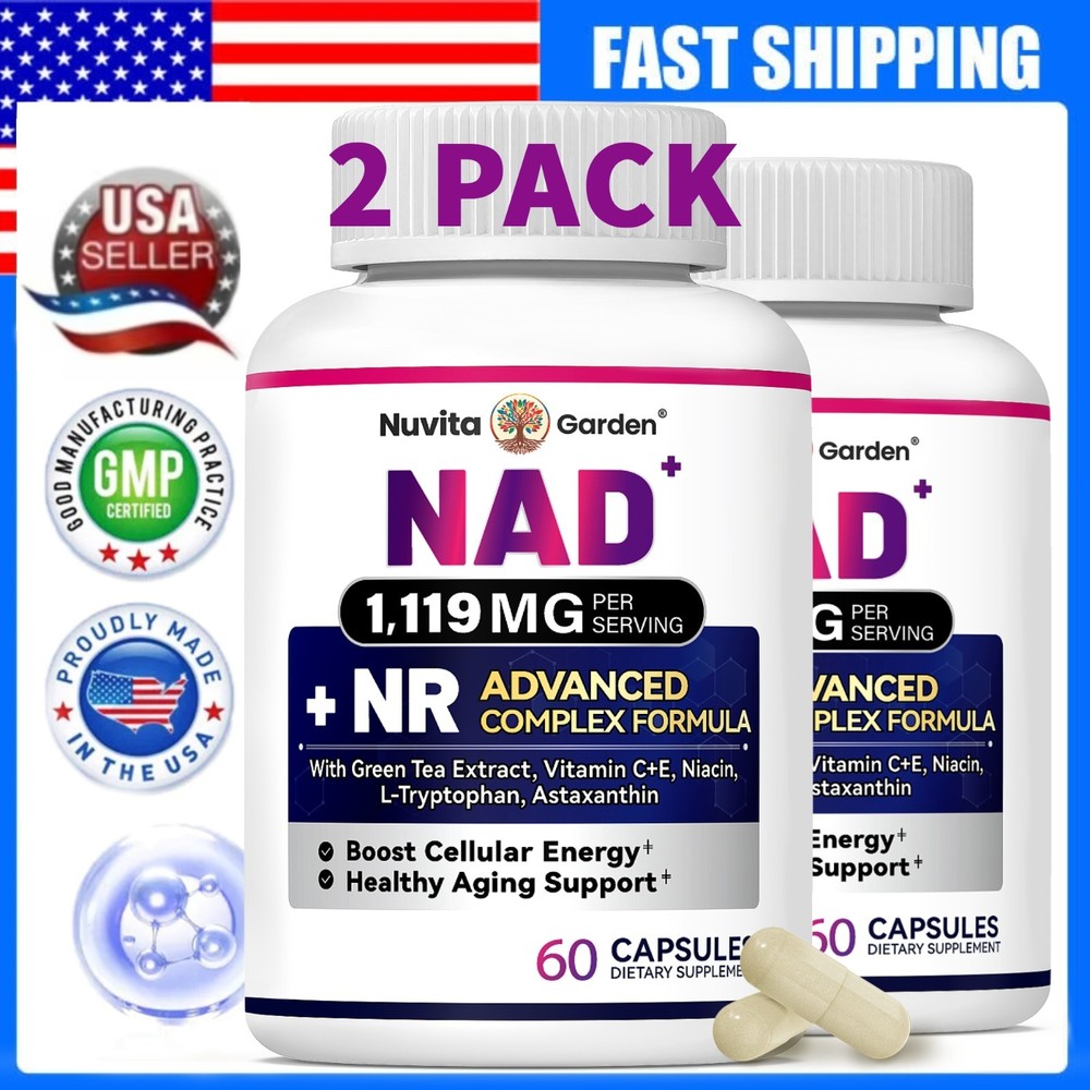 NAD+ Supplement 1,119mg per Serving,120 Capsules – 40 Servings, Gluten-Free