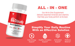 (3 Pack) BioSteady Blood Optimizer, Bio Steady Advanced Formula (180 Capsules)