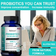 Probiotics 90 Billion CFU Potency for Healthy Digestive Immune Health，120 Caps