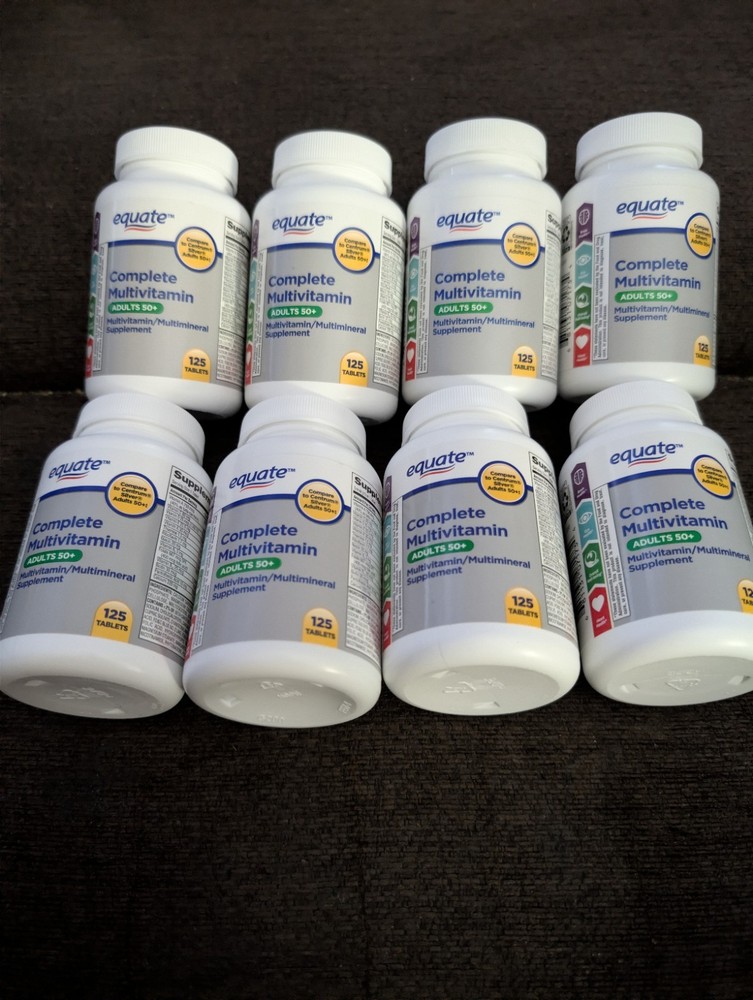 Equate Complete Multivitamin Adults 50+ 125 Tablets Health Supplement *2 Pack*