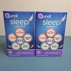 2 Qunol Sleep Support Complex 5:1 Time Release Melatonin 30ct exp 03/26