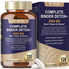 2000MG All-in-1 Detox Binder, Activated Charcoal, Zeolite, Bentonite Clay, Alpha