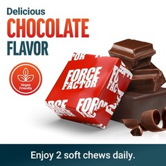 Force Factor Ultra Berberine GlucoVantage 5X Absorption Chocolate 60 Soft Chews