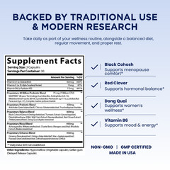 Pelican Menopause Support Complex – Hormone & Mood Support – 90 Capsules