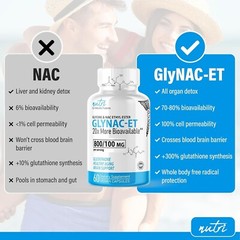 NUTRI GLYNAC-ET Glycine NAC Ethyl Ester Healthy Aging Glutathione Brain Support