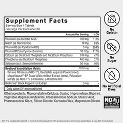 Force Factor Total Beets Blood Pressure Support 120 Count (Pack of 1), Beet