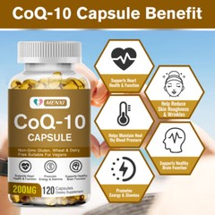 2 Packs CoQ-10 200mg-240 Softgels Coq10 Co Q10 Coenzyme Heart Support NON GMO US