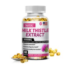 Liver Cleanse & Detox Support Supplement 6000 mg Milk Thistle Extract