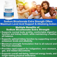 Sodium Bicarbonate Capsules Extra Strength Organic Use No Junk Tablet 1300 Mg