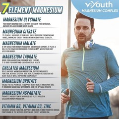 Magnesium 7 Complex Supplement Upgraded | Sleep, Muscle & Nerve Support, 60 Cap