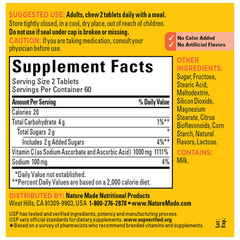 Nature Made Extra Dosage Chewable Vitamin C 1000 mg per Serving Tablets,120Count