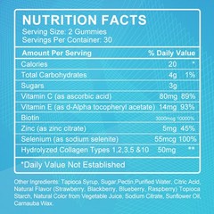 Multi Collagen Peptides Gummies Types I, II, III, V, X – Skin, Hair & Nails