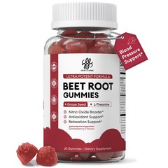 Beet Root 60 Gummies–For Blood Flow & Heart 60 Gummies Strawberry Flavor