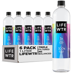 LIFEWTR Premium Purified Water, Ph Balanced with Electrolytes, 100% Recycled Pla