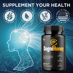 (2 Pack) CogniHoney Advanced Brain Support Supplement Cogni Honey 120 Capsules