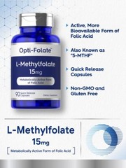 L Methylfolate 15mg | 90 Capsules | Max Potency | by Opti-Folate