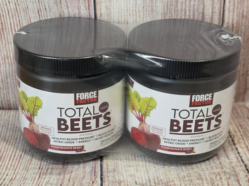 2x Force Factor Total Beets Drink Mix Superfood Powder/ Pomegranate Berry 9/2027