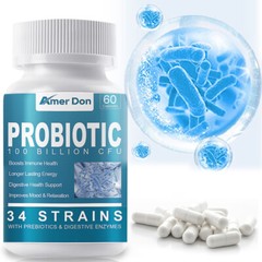 Digestive Enzymes Prebiotic & Probiotics Gas Constipation & Bloating Relief 60pc