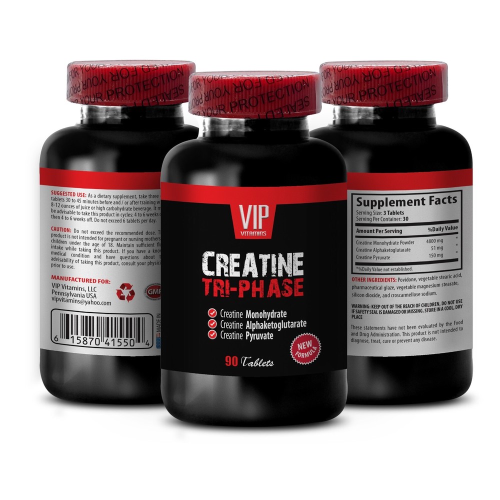 bodybuilding supplement – Creatine Tri-Phase – pre and post workout 1 Bot 90 Tab