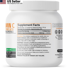 Bronson Vitamin C Powder Pure Ascorbic Acid Soluble 35.3 Ounce (Pack of 1)