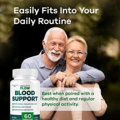 Healthy Flow Blood Support Supplement Capsules Circulation 1 Pack 60Ct