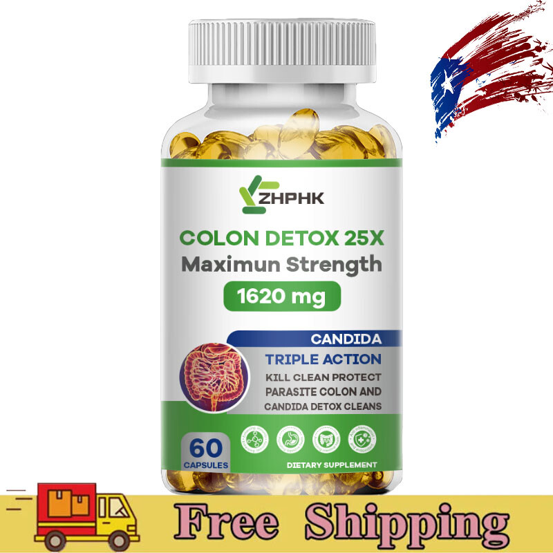 Colon Cleanse Super Flush All Organic Herbs Flush Pounds Lose Weight Detox Caps