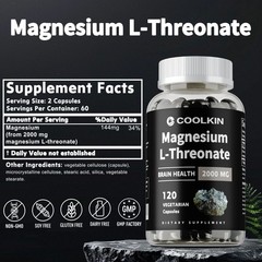 Magnesium L-Threonate 2000mg- High Absorption Brain & Nervous System Health