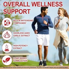 Odorless Garlic 7500Mg per Servings, 300 Softgels | 2 Years Aged Garlic Extra…