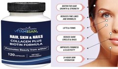 Hair Gain Biotin Hydrolyzed DHT Blocker Hair Growth Vitamins 2500 MG Women Men