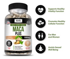MACA Plus Supplement 60ct, Assist Sexual Well-being, Healthy Energy & Endurance