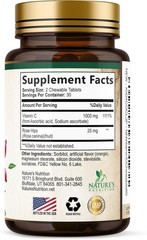 🌟 Nature’s Nutrition Vitamin C Chewable 1000mg – 60 Orange Tablets 🌟