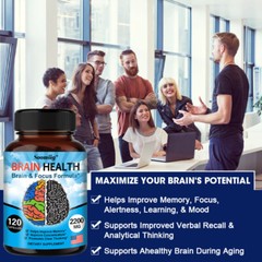 BRAIN HEALTH Boost Energy Enhance Memory Cognitive Abilities Brain Supplements