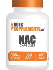 BulkSupplements N-Acetyl L-Cysteine (NAC) Capsules 360ct – 600mg Per Serving