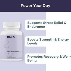 Mars Nitric Oxide 60 Capsules – Supports Energy & Circulation& Muscle Recovery