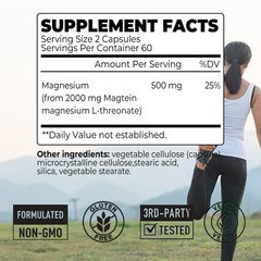 Magnesium L-threonate- Support Focus, Improved Sleep, Mood & Cognitive Abilities