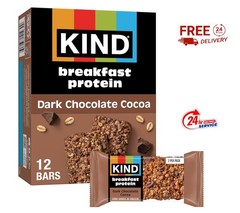 Breakfast Protein Bars, Dark Chocolate Cocoa, Healthy Snacks, Gluten Free, 8g…