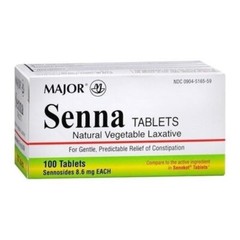 Major Senna Laxative Tablets 8.6 mg 100 Count