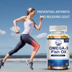 Omega 3 Fish Oil 240 Capsules 3600mg DHA & EPA – 3x Strength,Highest Potency