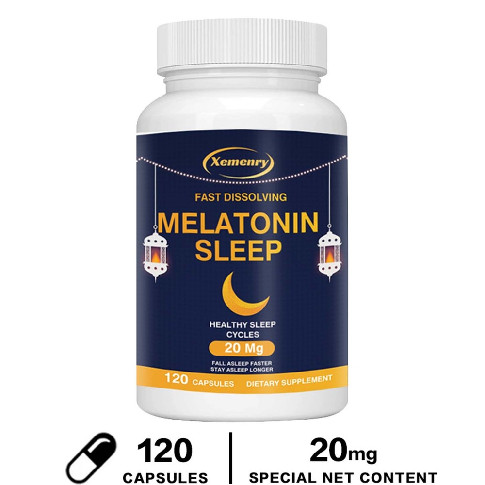 Melatonin Sleep 120pcs – Deep Sleep Formula, Fall Asleep Faster, Relaxation